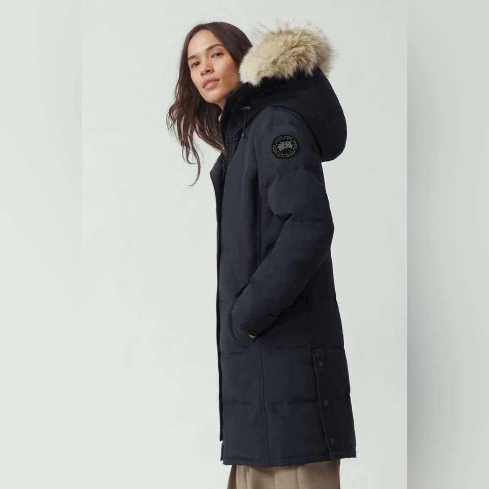 Women's Canada Goose Black Label Shelburne Parka Admiral Blue XS BNWT